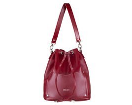 Genuine leather woman's messenger bag Nea FL19 burgundy